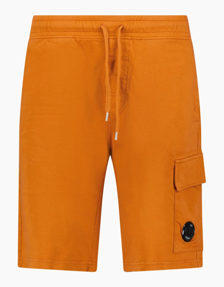 CP Company Light Fleece Lens Shorts Burnt Orange