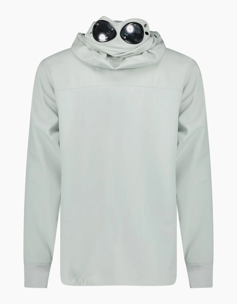 CP Company Soft Shell Goggle Jacket in Blue Fox