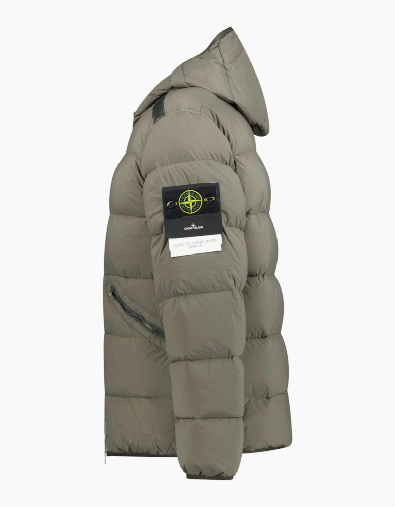 Stone Island Hooded Puffer Seamless Tunnel Nylon Walnut
