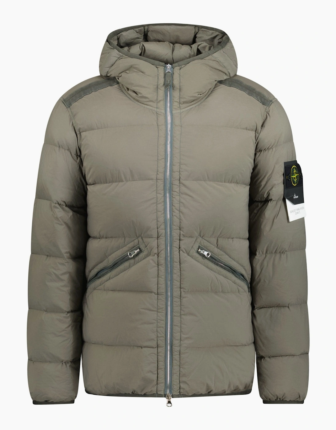 Stone Island Hooded Puffer Seamless Tunnel Nylon Walnut