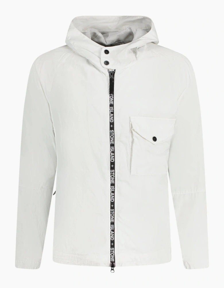 Stone Island Logo Zip Jacket White