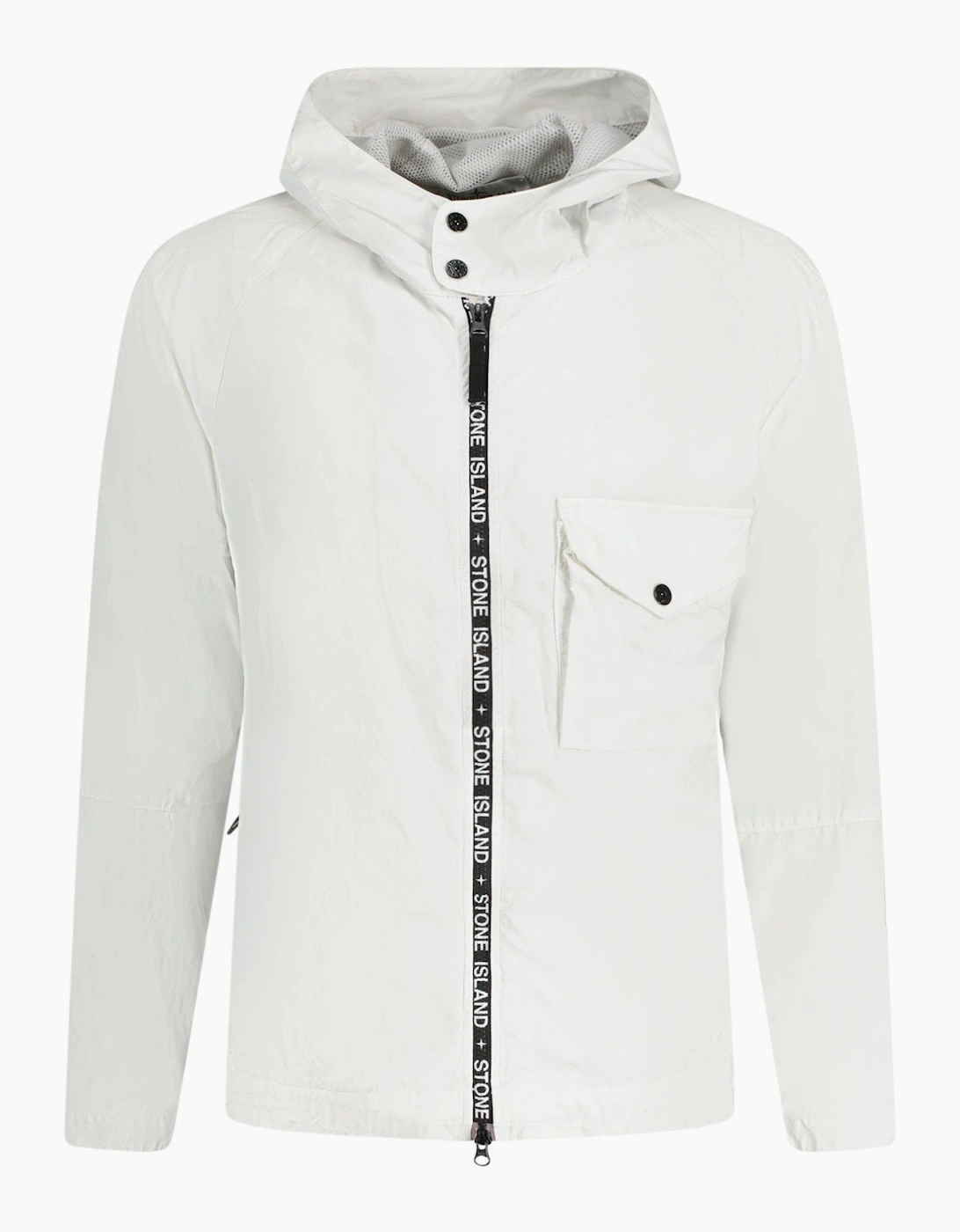 Stone Island Logo Zip Jacket White