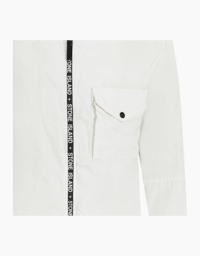 Stone Island Logo Zip Jacket White