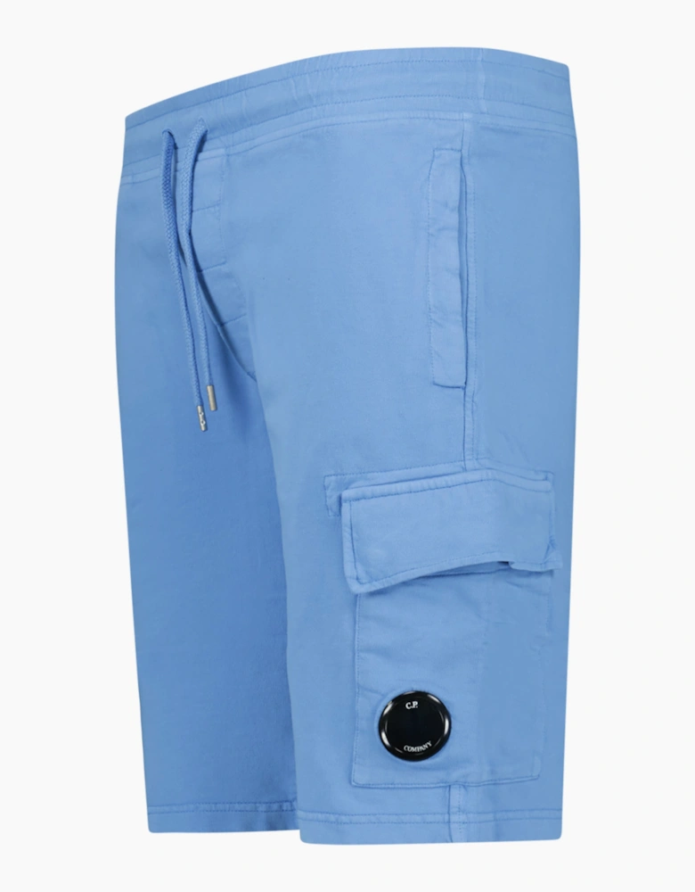 CP Company Light Fleece Lens Shorts Blue