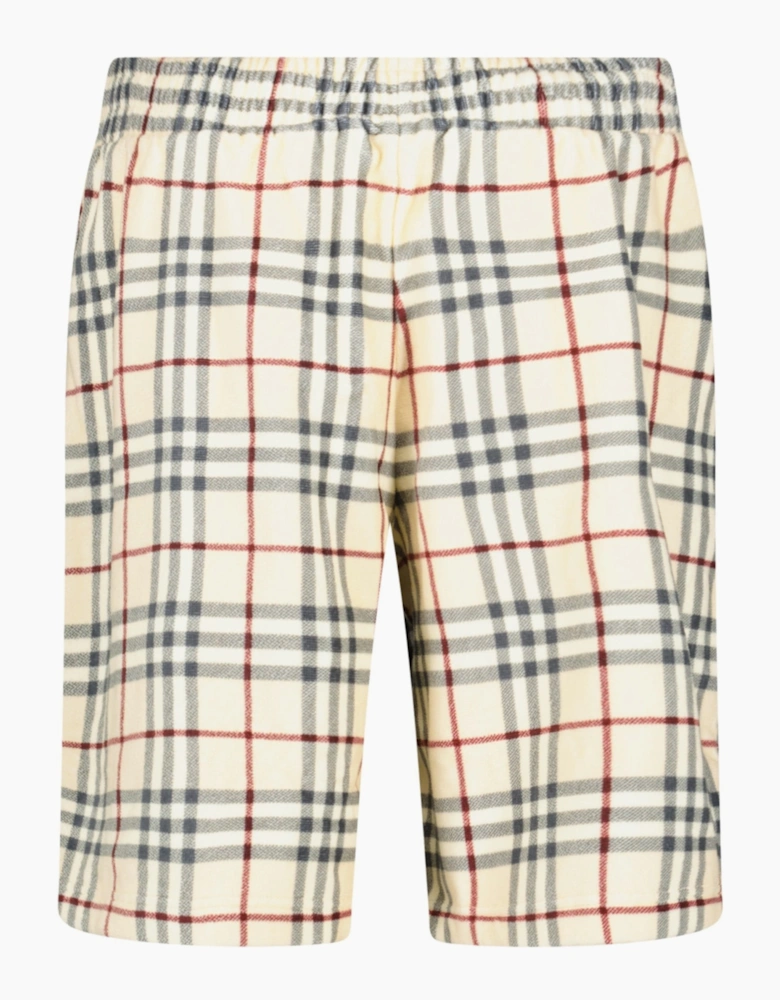 Burberry 'Debson' Towel Check Shorts Stone