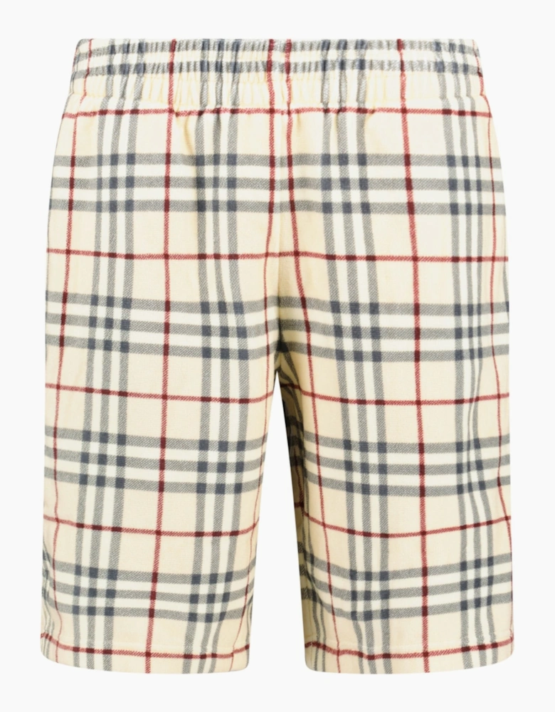 Burberry 'Debson' Towel Check Shorts Stone