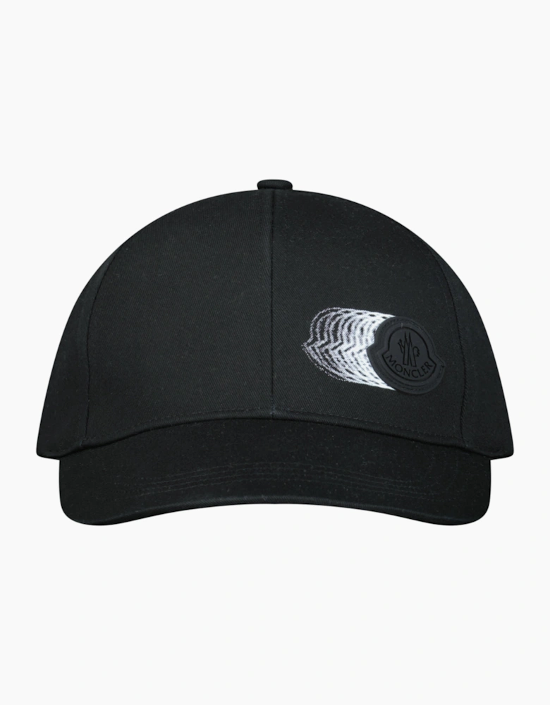 Moncler Logo Patch Cap Black