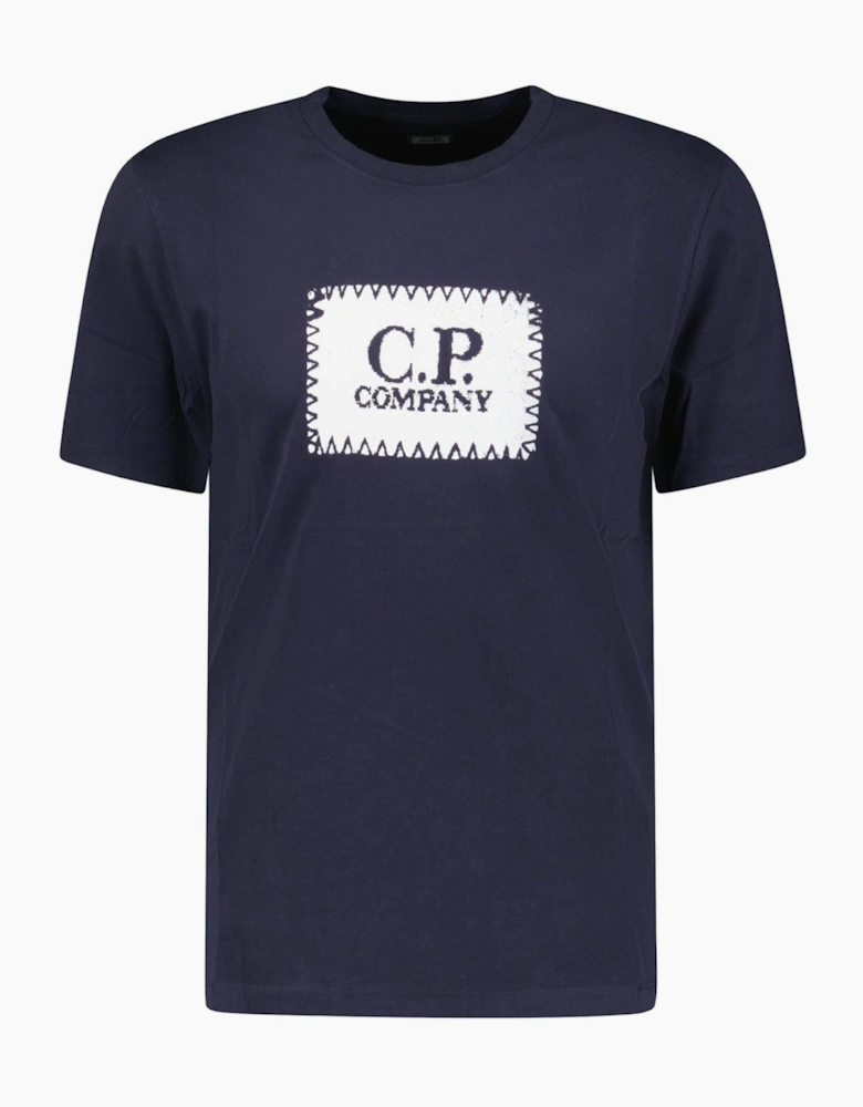 CP Company Stitch Print T-Shirt Navy