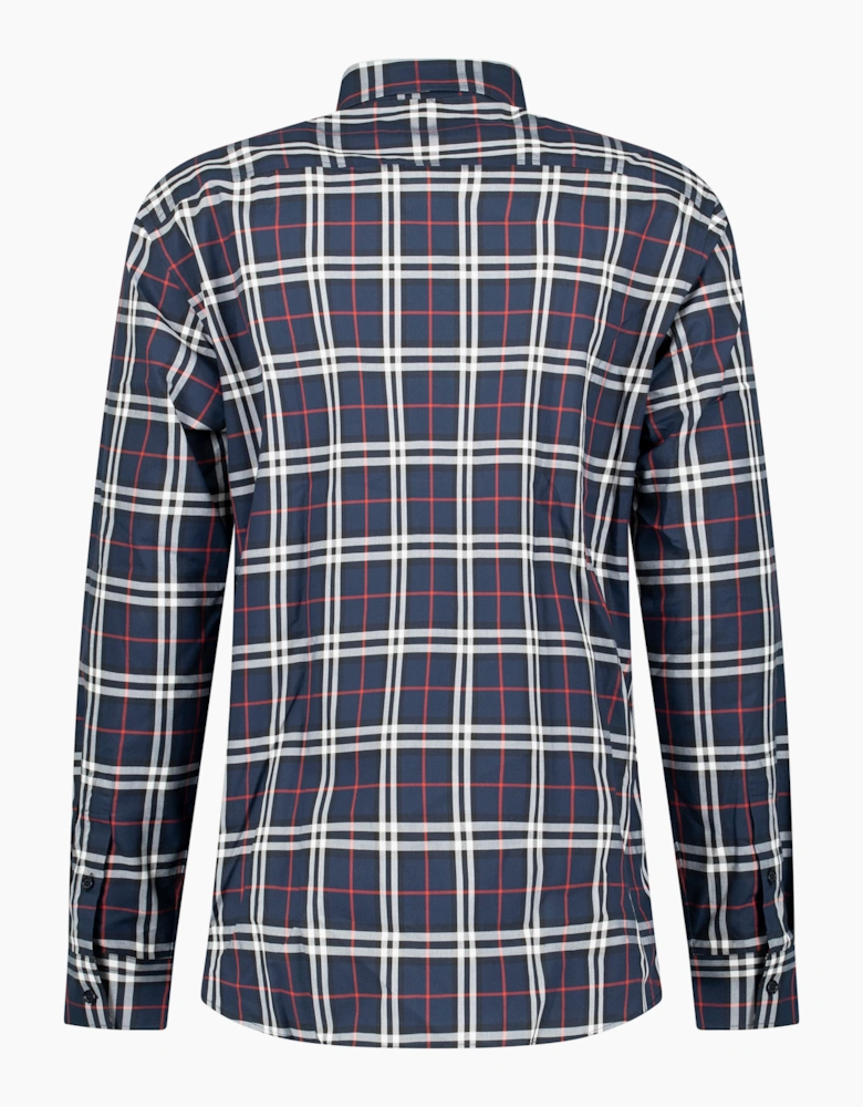 Burberry 'Simson' Check Shirt Navy Blue