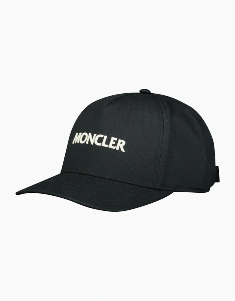 Moncler Logo Embroidered Cap Black
