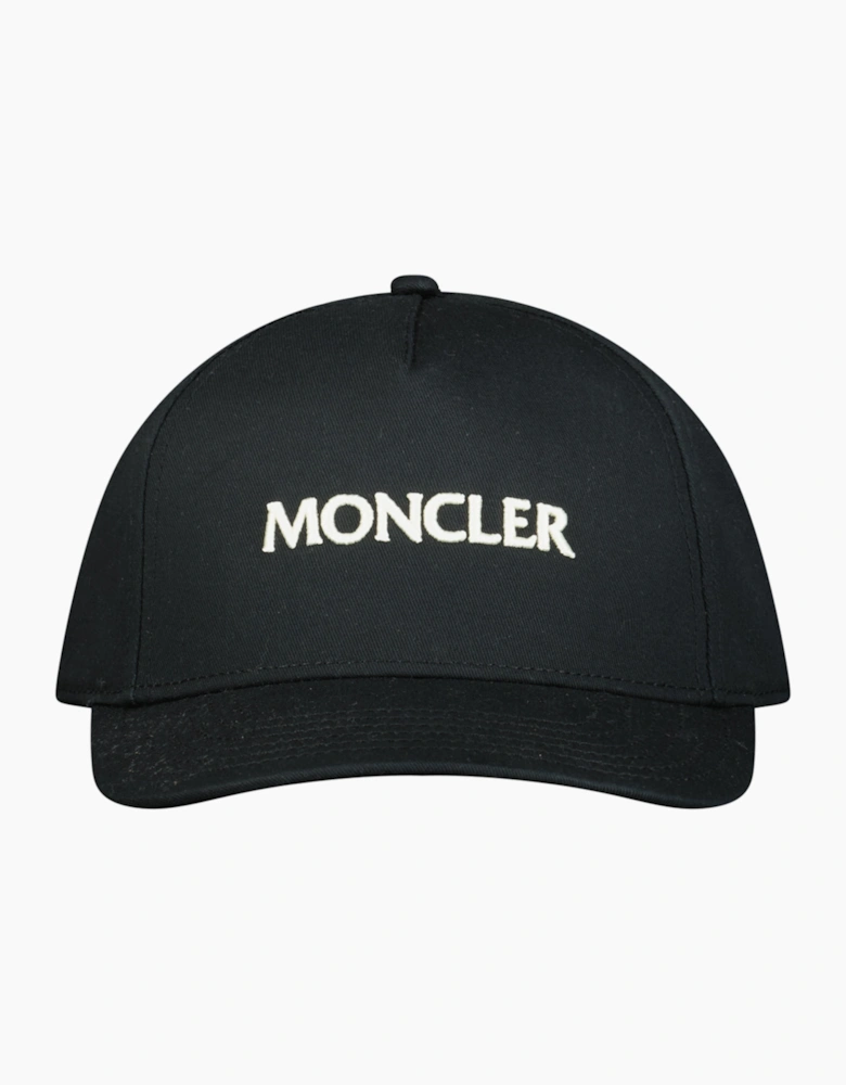 Moncler Logo Embroidered Cap Black
