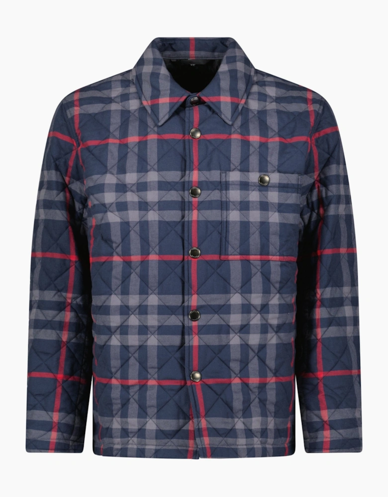 Burberry 'Forres' Diamond Quilted Jacket Navy