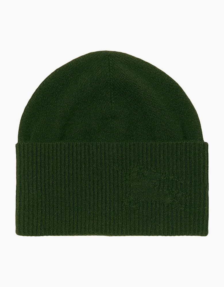 Burberry Logo Cashmere EKD Beanie Khaki