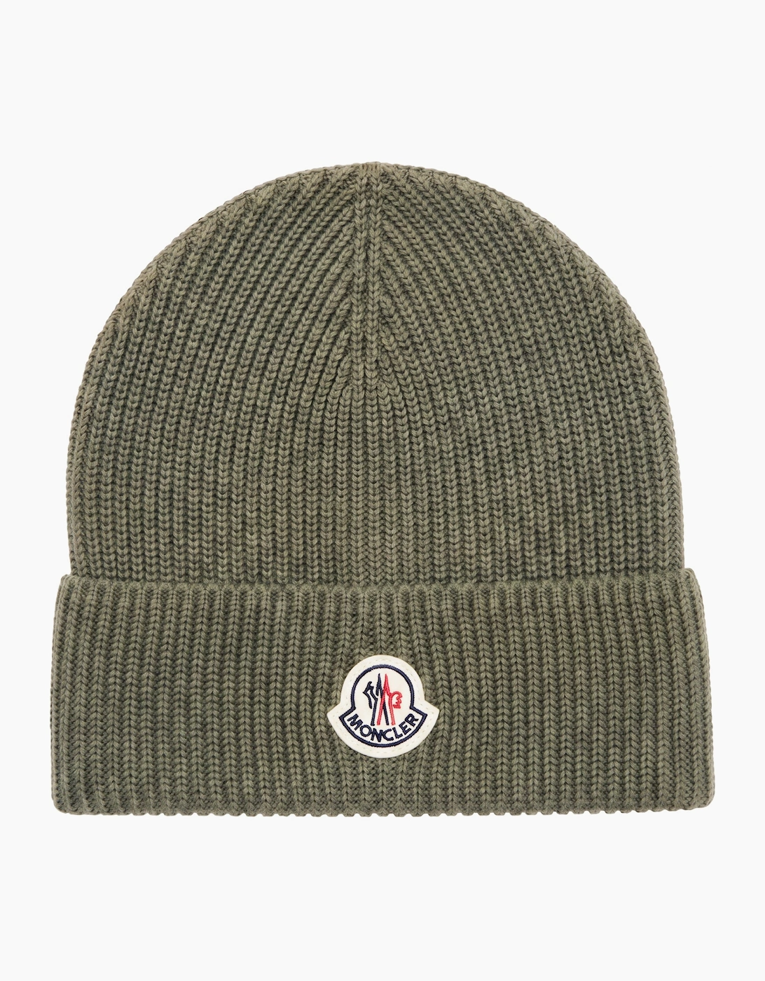 Moncler Logo Beanie Khaki, 2 of 1