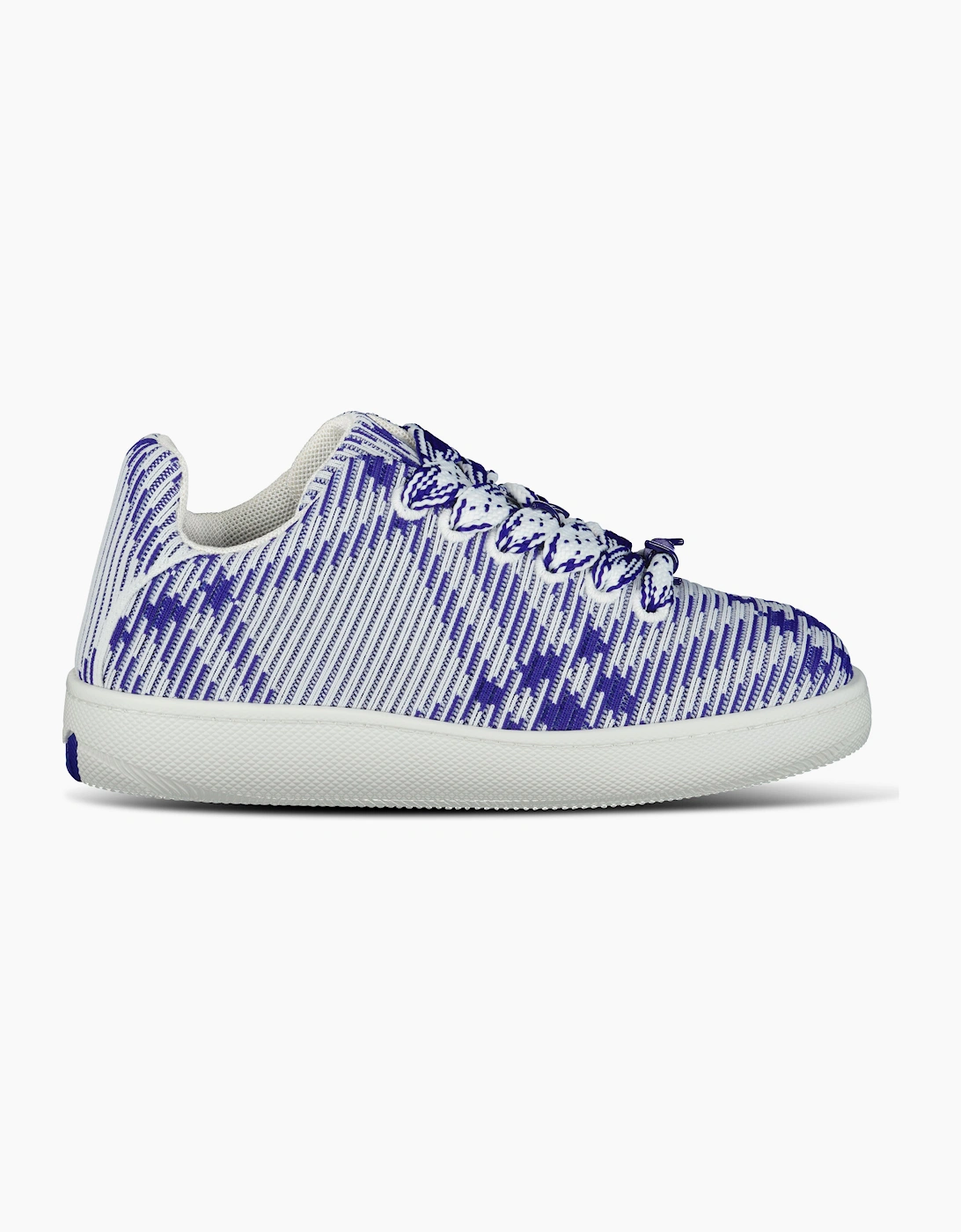 Burberry Box Knit Check Sneakers Blue & White, 5 of 4