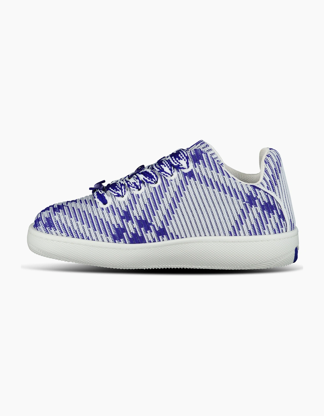 Burberry Box Knit Check Sneakers Blue & White