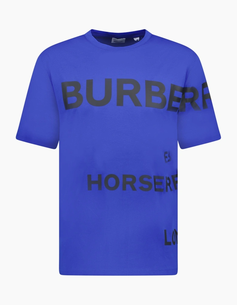 Burberry Horseferry Cotton T-Shirt Blue