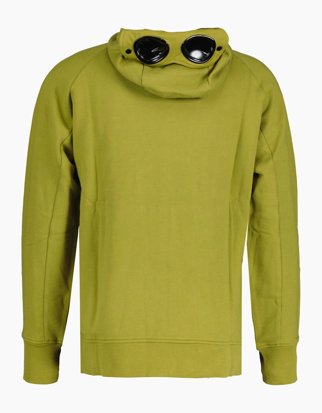 CP Company Goggle Hooded Zip Up Sweatshirt Olive