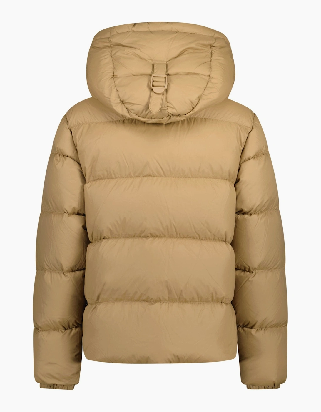 Burberry 'Halsby' Hooded Check Down Jacket Beige