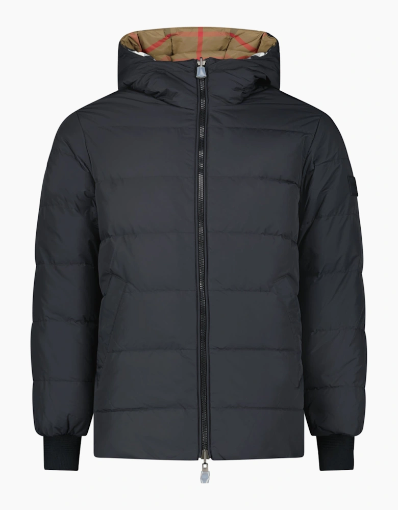 Burberry Barnsfield Parka Check Jacket Black