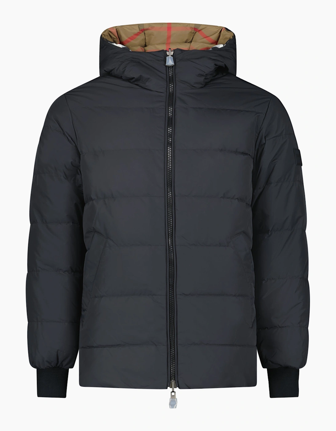 Burberry Barnsfield Parka Check Jacket Black