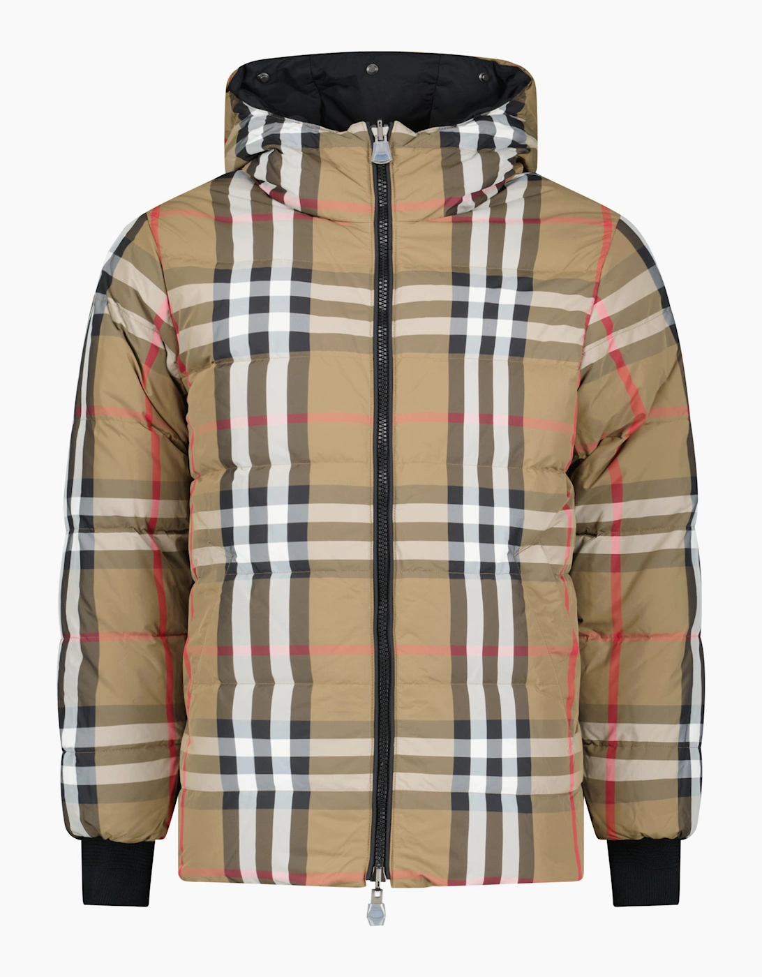 Burberry Barnsfield Parka Check Jacket Black