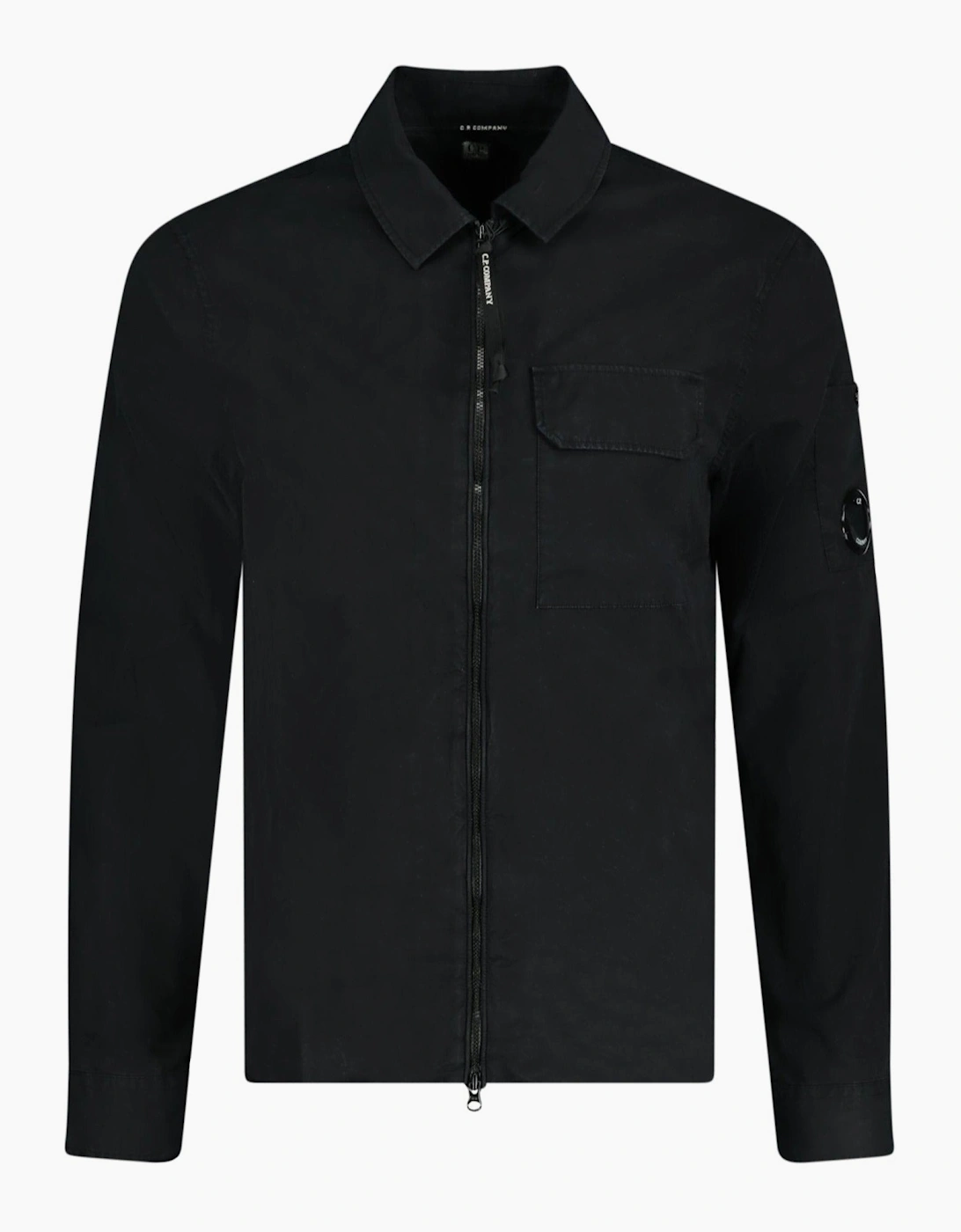 CP Company Zip-Up Lens Overshirt Black, 3 of 2
