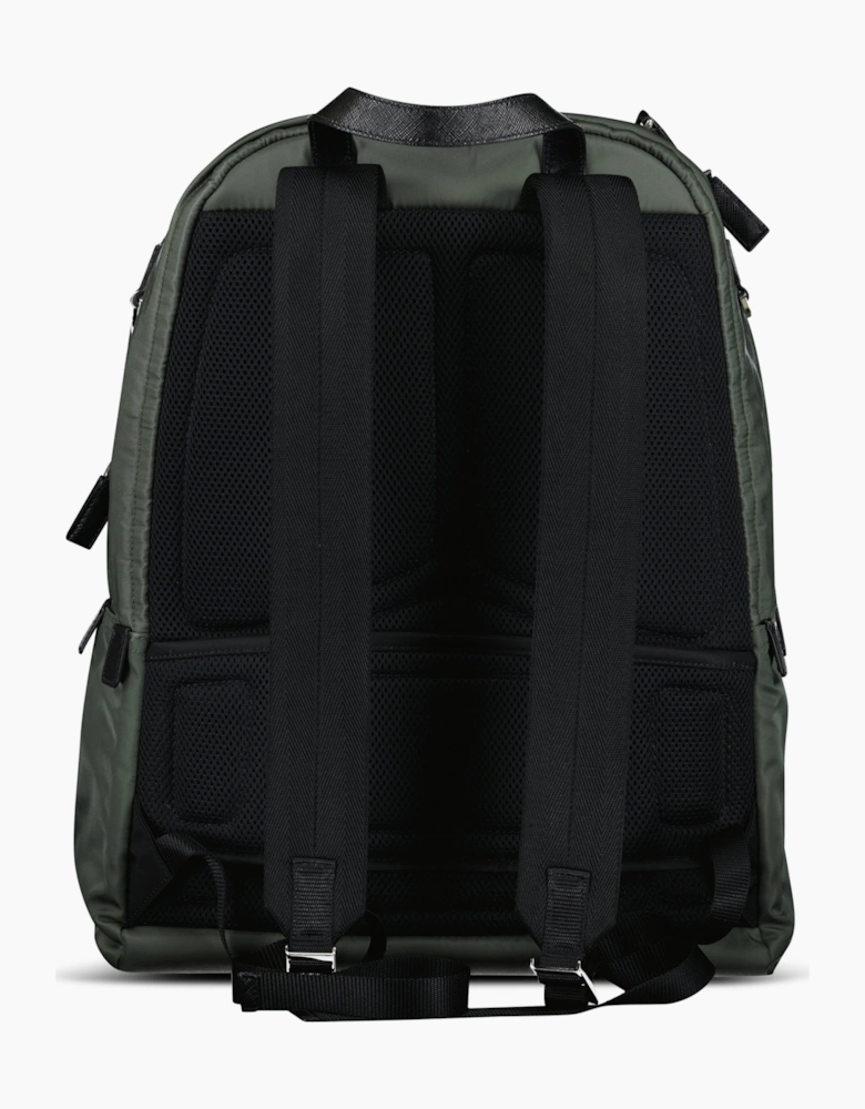 Prada Triangle Logo Re-Nylon Backpack Grey