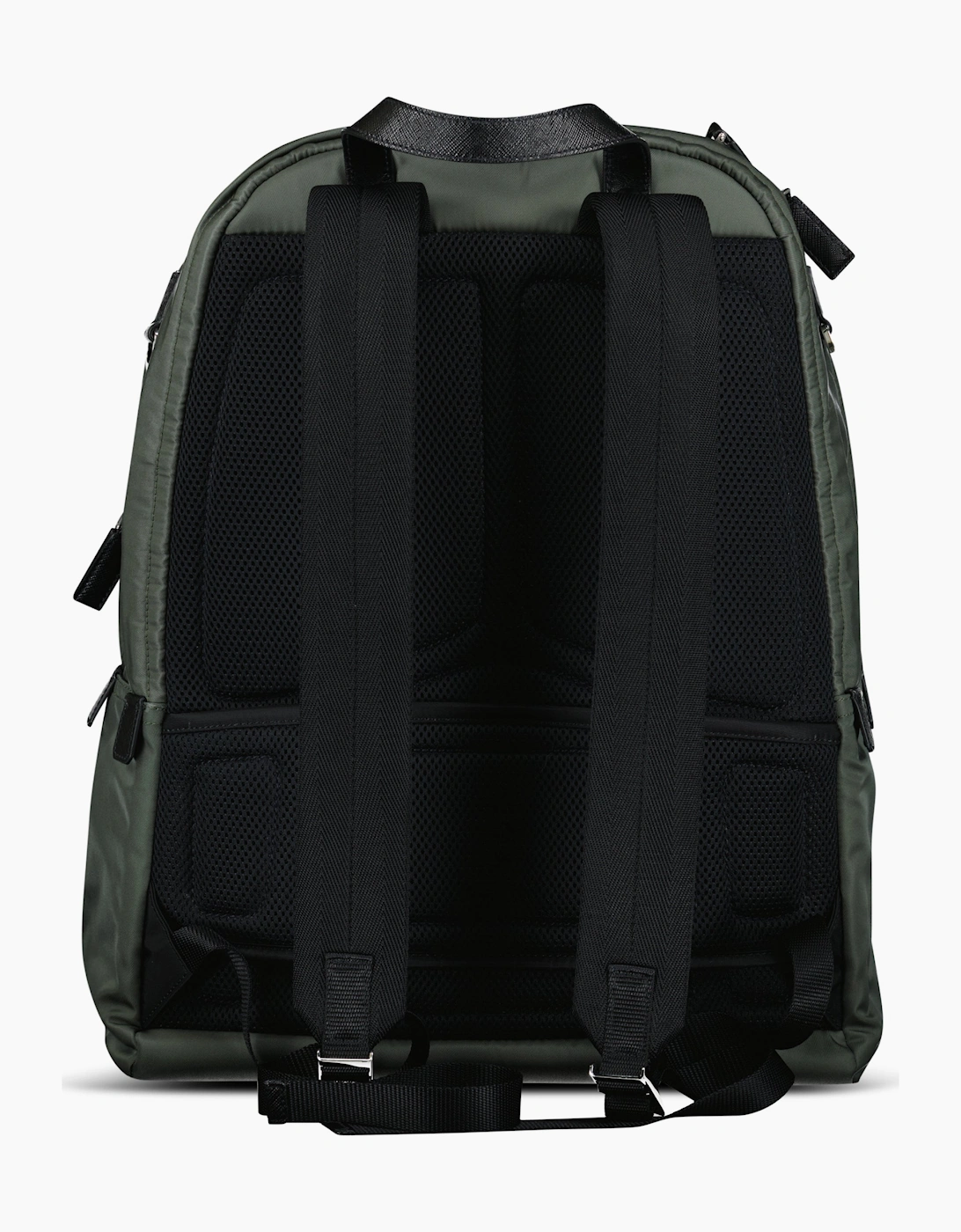 Prada Triangle Logo Re-Nylon Backpack Grey