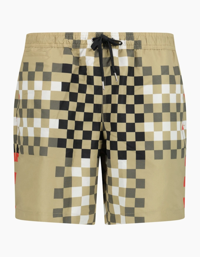 Burberry Pixel Check Print Swim Shorts