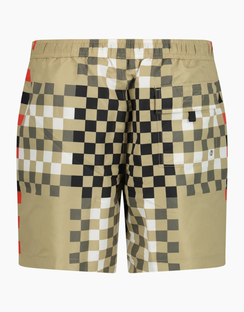 Burberry Pixel Check Print Swim Shorts