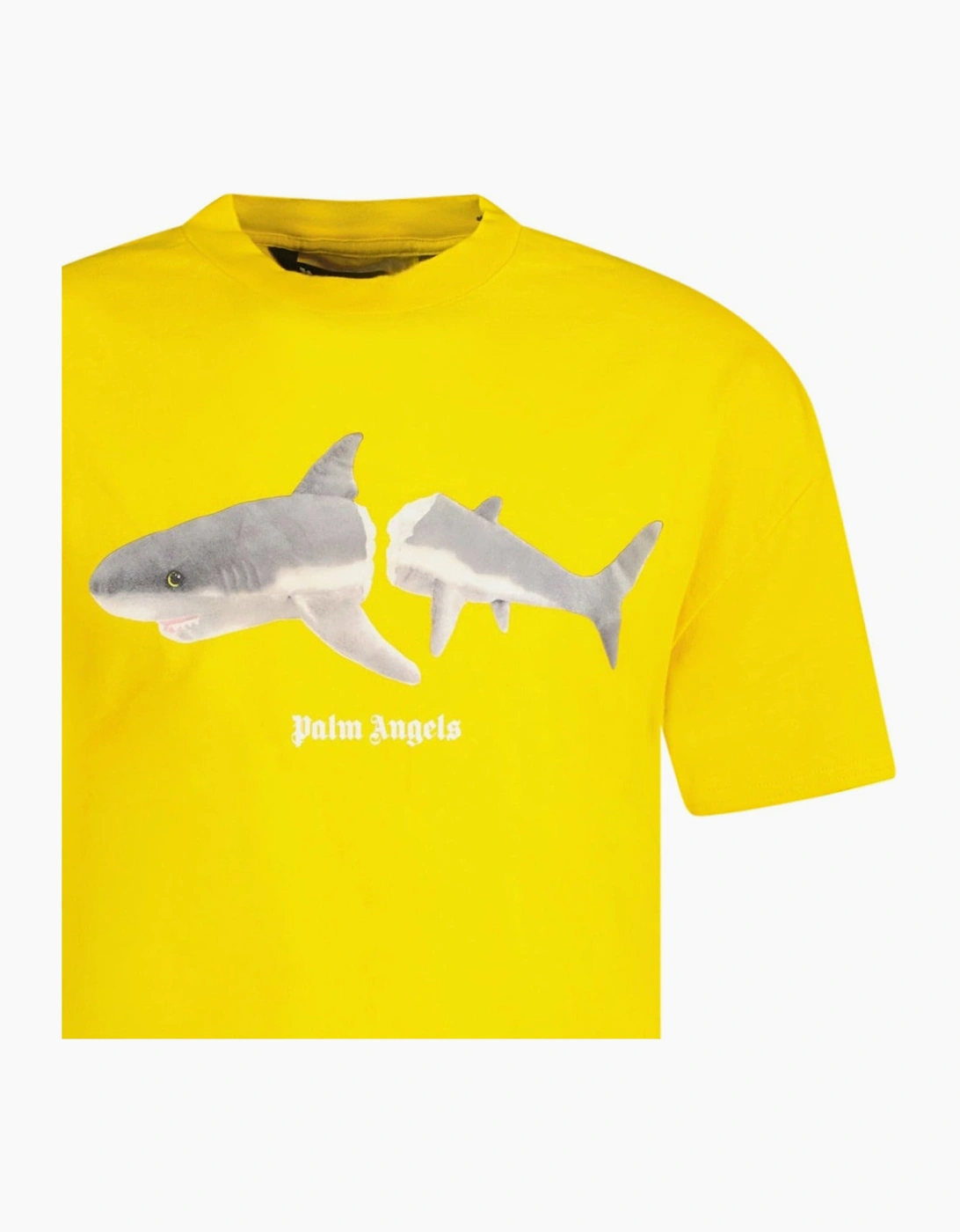 Palm Angels Shark Print T-Shirt Yellow