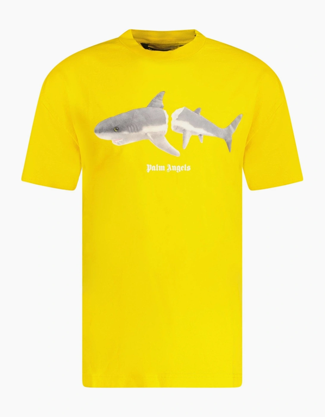 Palm Angels Shark Print T-Shirt Yellow