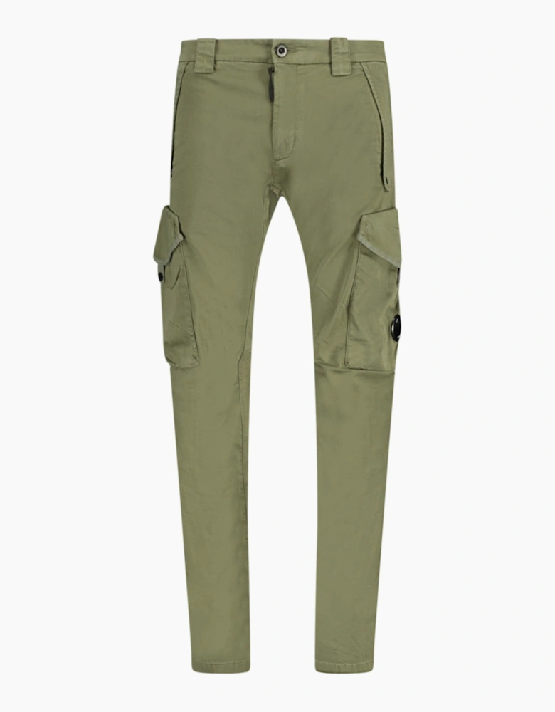 CP Company Slim Fit Cotton Cargo Trousers Green