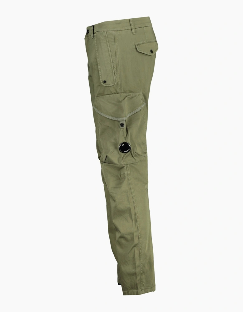 CP Company Slim Fit Cotton Cargo Trousers Green