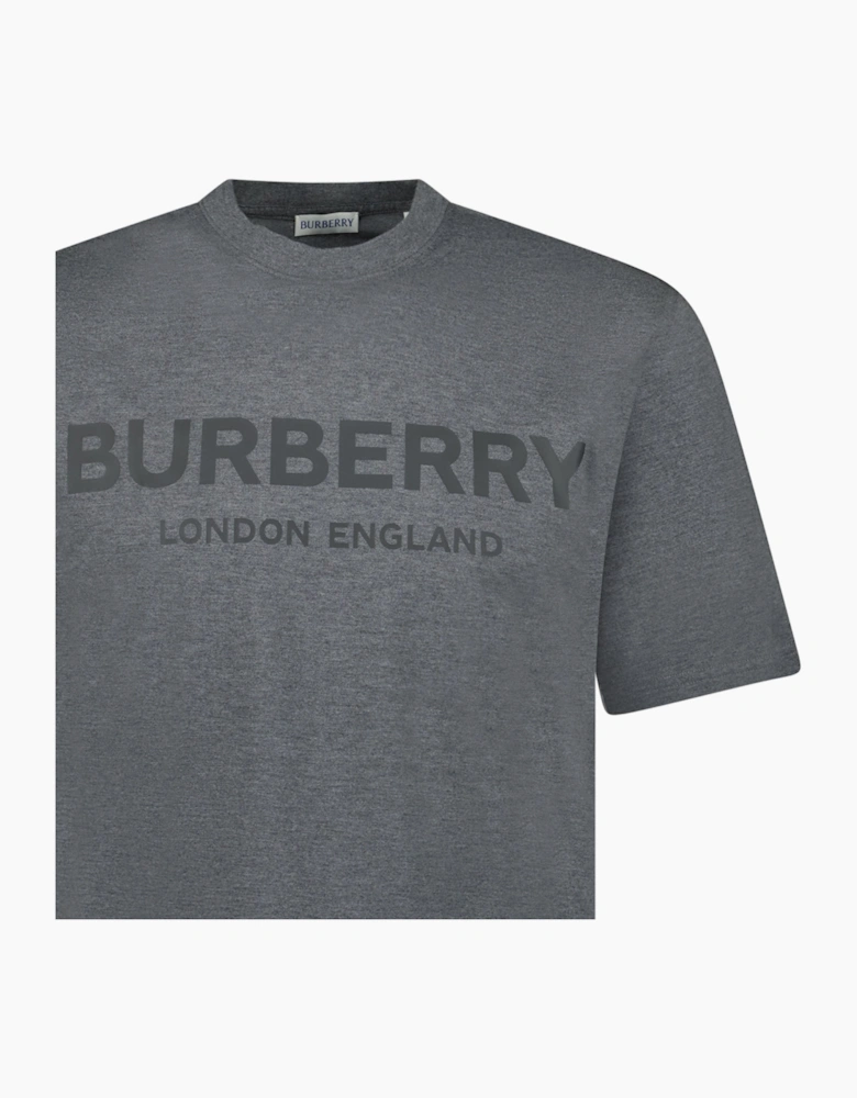 Burberry 'Ellison' Logo Print T-Shirt Grey