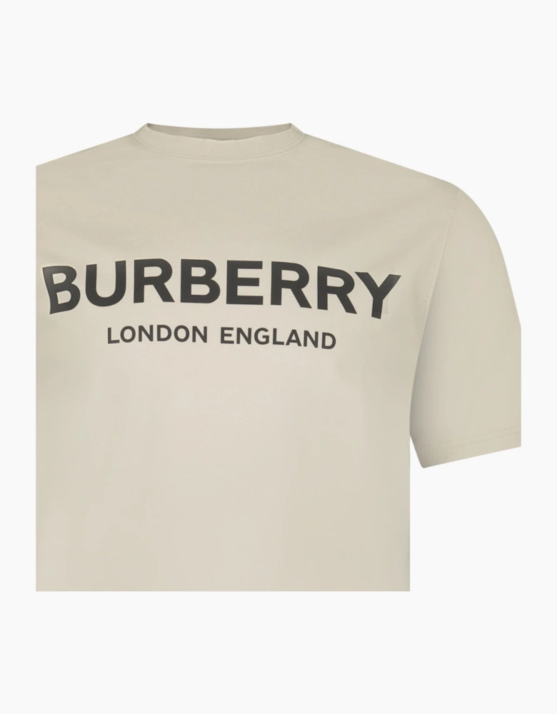 Burberry 'Ellison' Logo Print T-Shirt Lichen