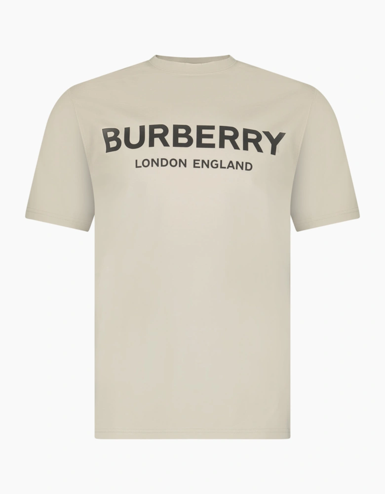 Burberry 'Ellison' Logo Print T-Shirt Lichen