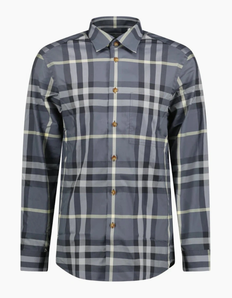 Burberry 'Claverdon' Check Shirt Grey & Black