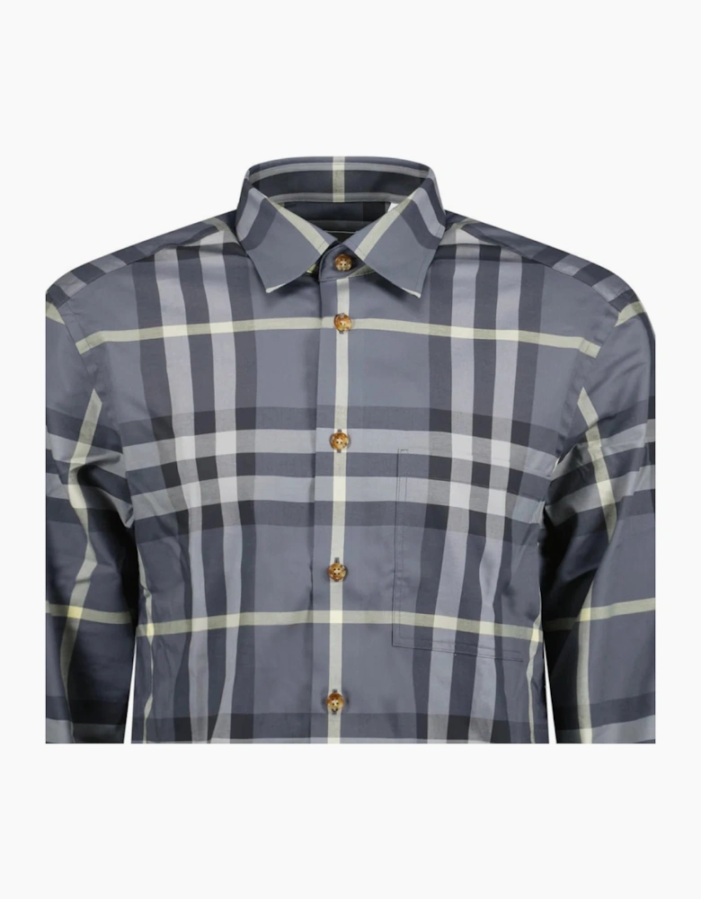 Burberry 'Claverdon' Check Shirt Grey & Black
