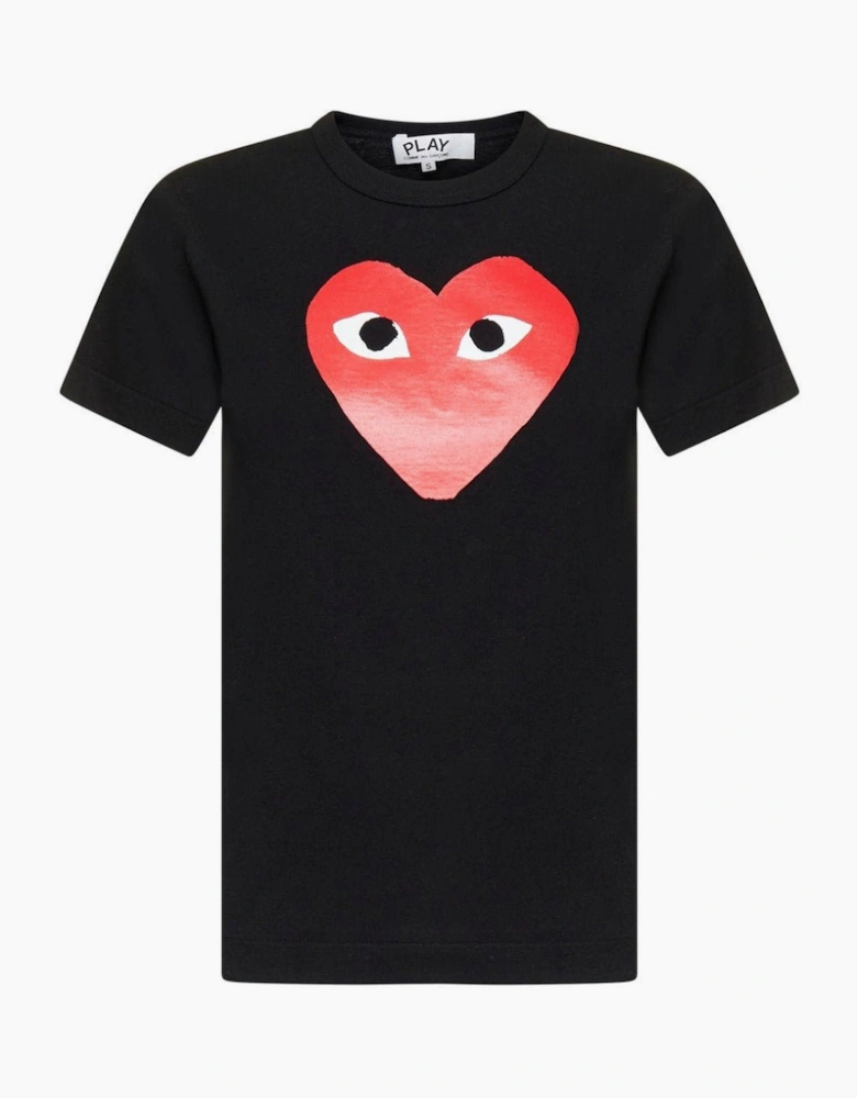 Womens Comme Des Garcons Play Red Heart Logo T-Shirt