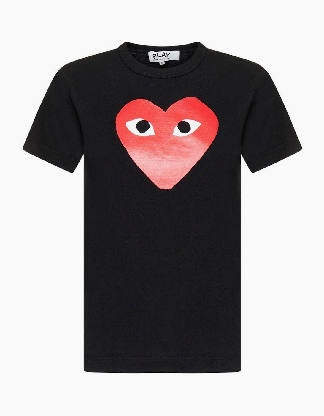 Womens Comme Des Garcons Play Red Heart Logo T-Shirt