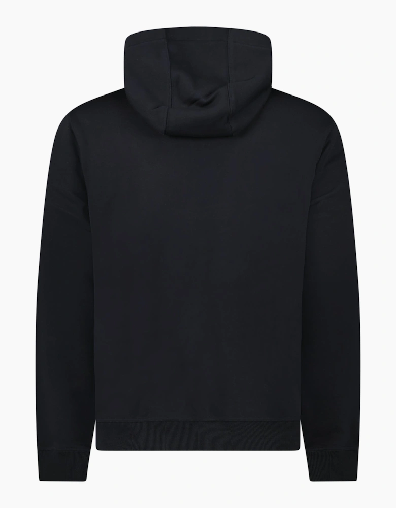 Burberry Logo Embroidered Hoodie Black
