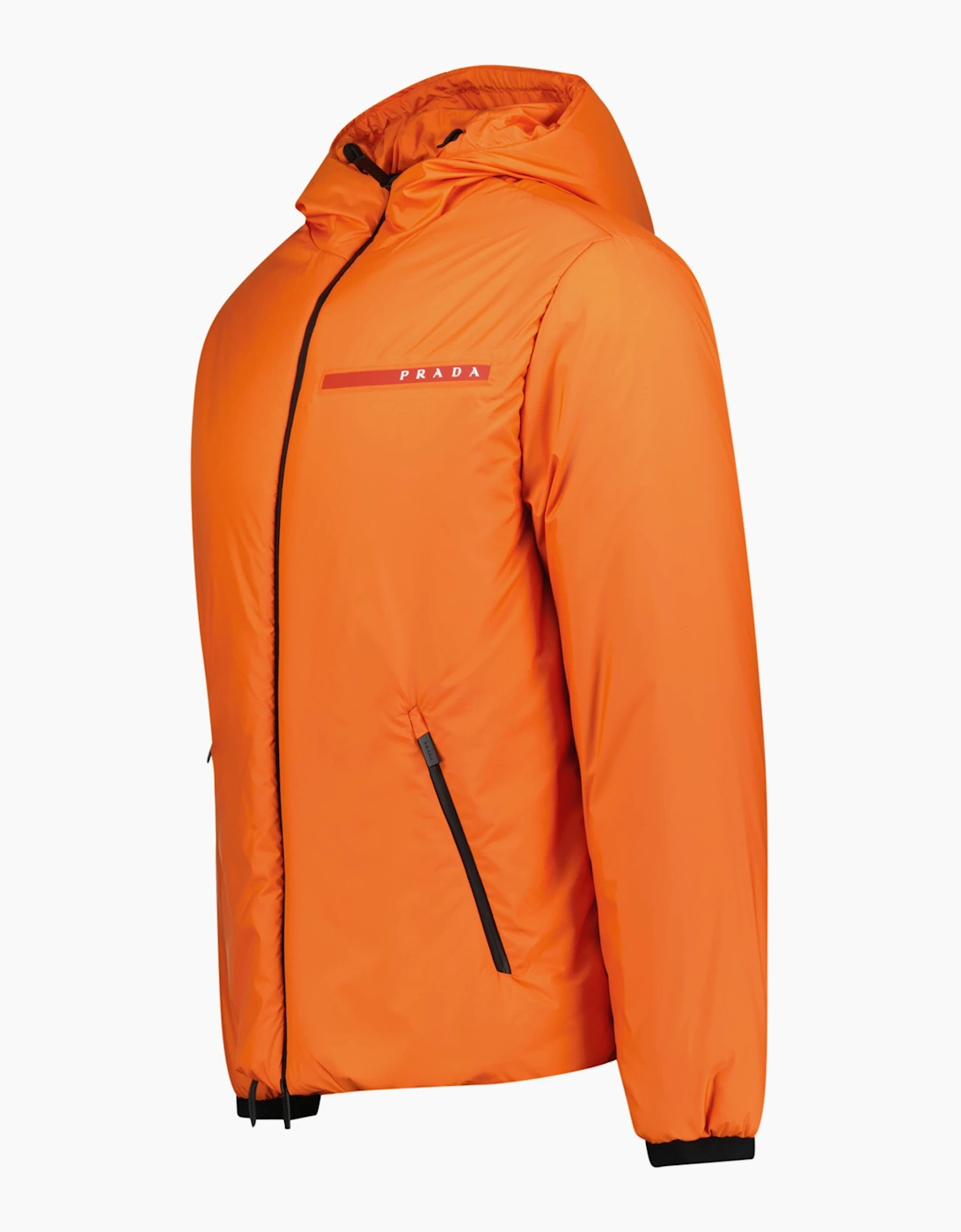 Prada Technical Nylon Padded Jacket Orange