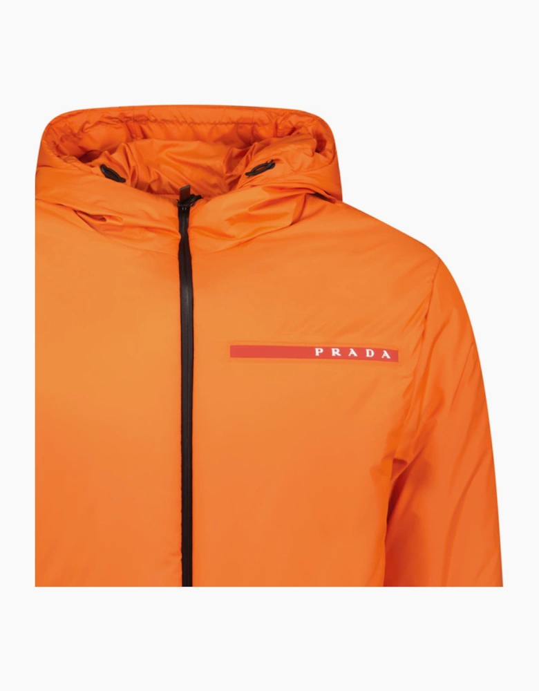 Prada Technical Nylon Padded Jacket Orange