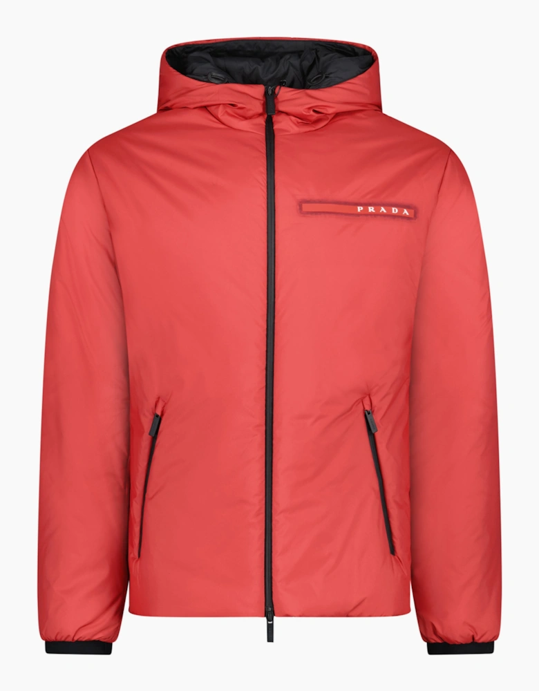 Prada Technical Nylon Padded Jacket Red