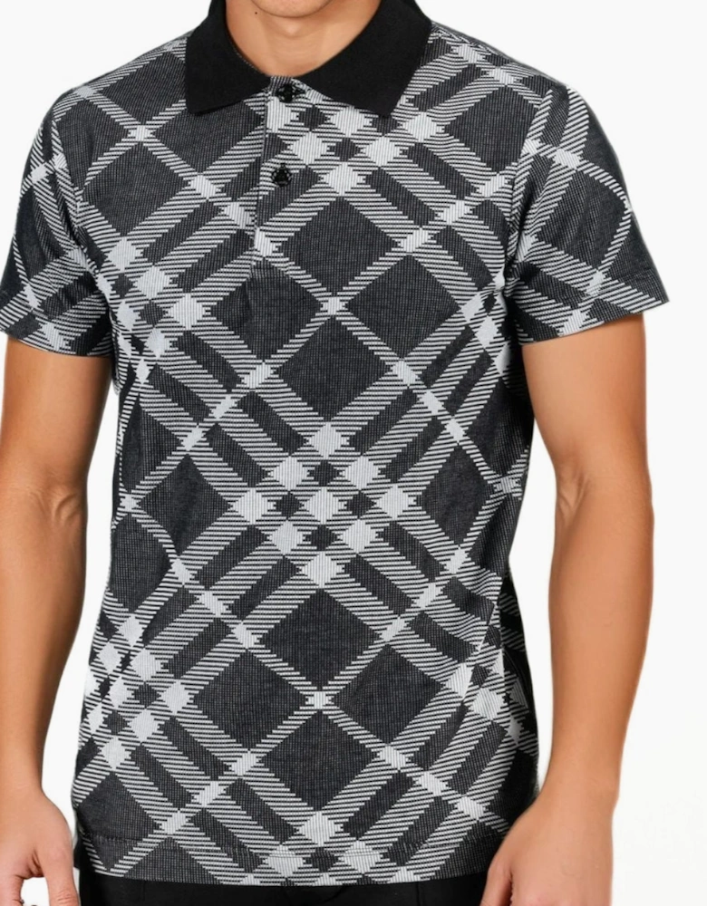 Burberry Vintage Check Cotton Polo Black