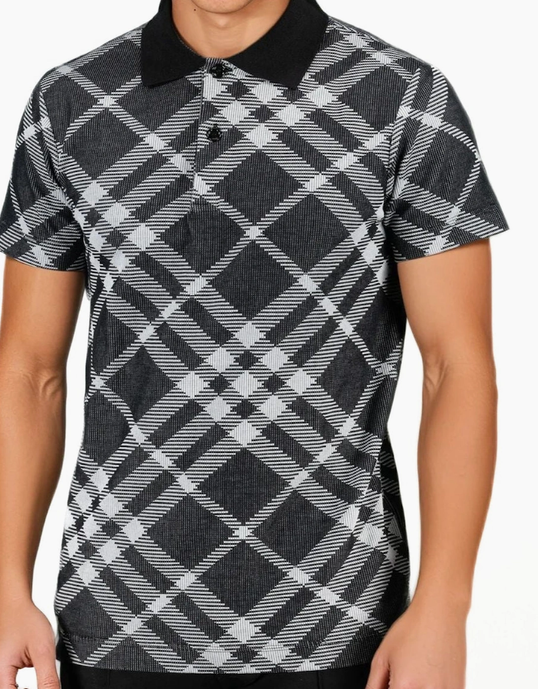 Burberry Vintage Check Cotton Polo Black