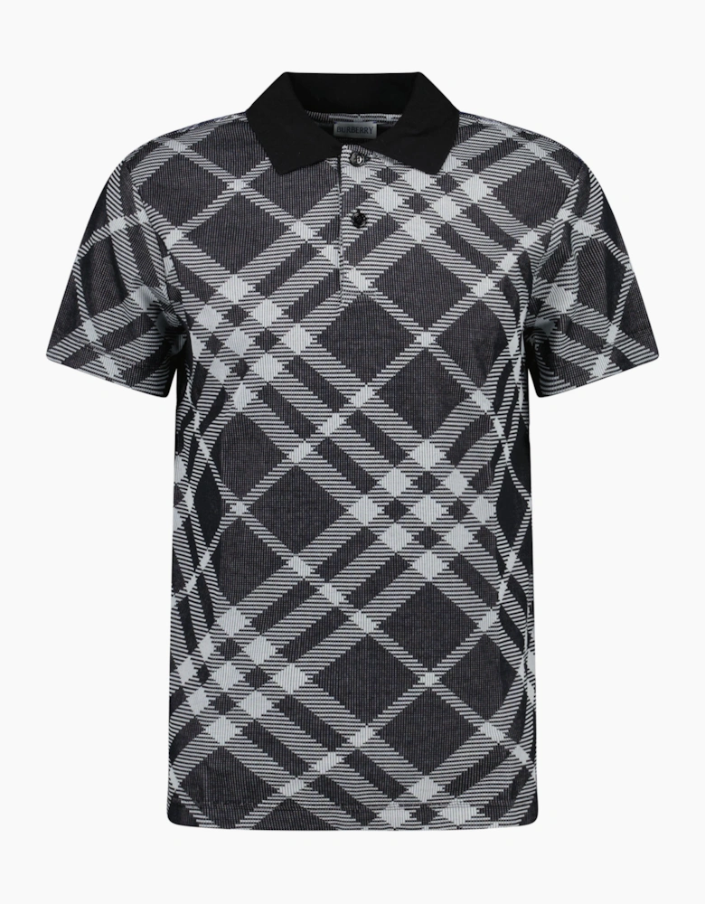Burberry Vintage Check Cotton Polo Black