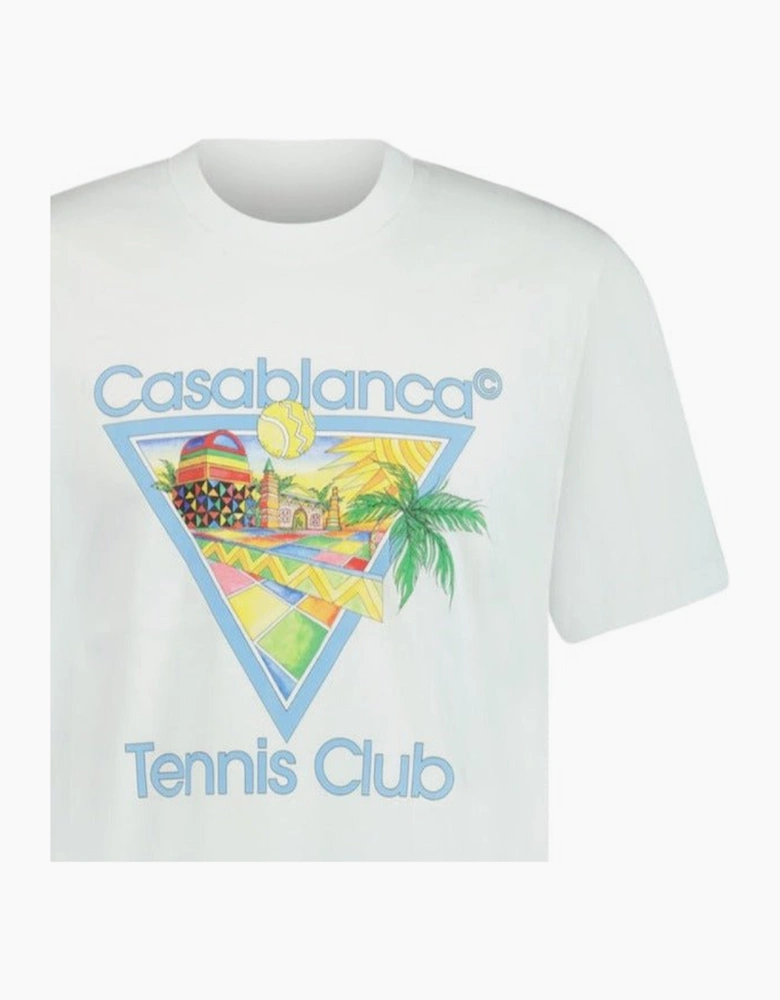 Casablanca Blue 'Tennis Club' T-Shirt White